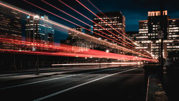 speed lines of car lights